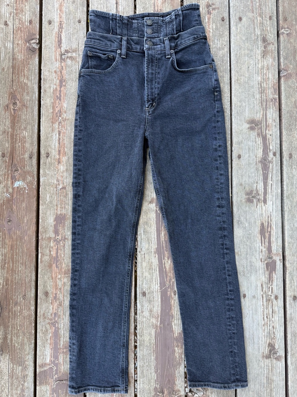 Agolde remy high rise straight corset jeans